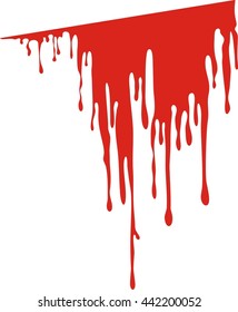 Vector Dripping Blood. Blood Liquid, Vector Illustration