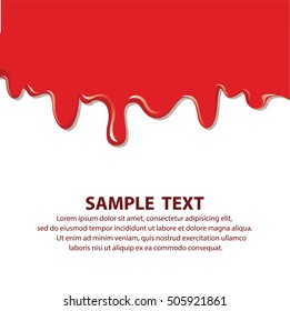 Vector dripping blood. Blood liquid, vector illustration