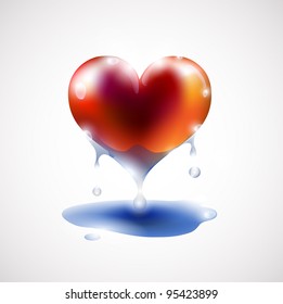 vector dripping heart
