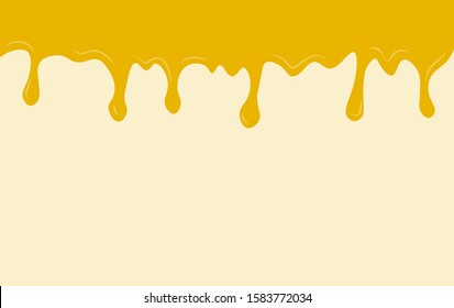 Vector dripping honey. Illustration for design with space for text