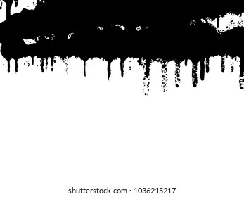 Vector dripping paint. Paint drips background.
