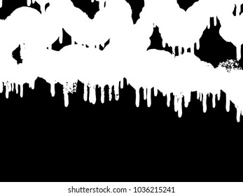 Vector dripping paint. Paint drips background.
