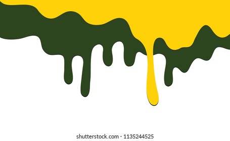 Vector dripping paint. Paint drips background.