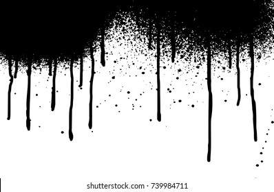 Vector dripping paint. Paint drips background.

