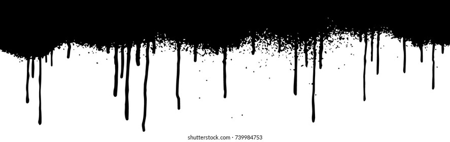 Vector dripping paint. Paint drips background.
