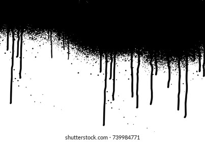 Vector dripping paint. Paint drips background.
