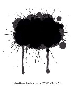 Vector dripping paint splash banner.