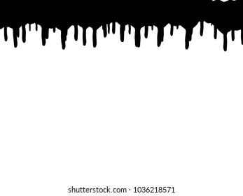 Vector dripping paint.Paint drips background.

