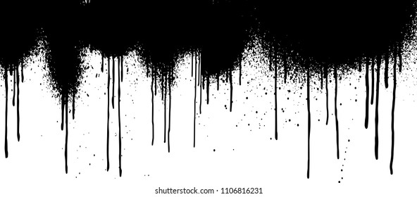 Vector dripping paint.Paint drips background.
