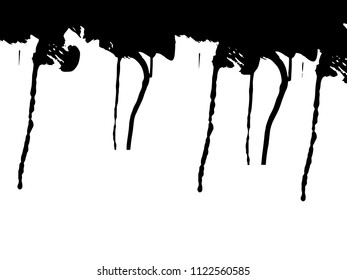 Vector dripping paint.Paint drips background.
