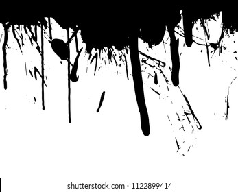 Vector dripping paint.Paint drips background.
