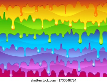 Vector dripping paint.Paint drips background.