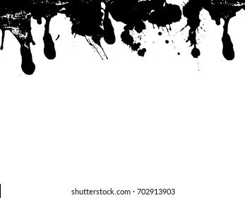 Vector dripping paint.Paint drips background.

