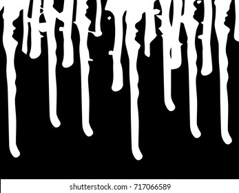 Vector dripping paint.Paint drips background