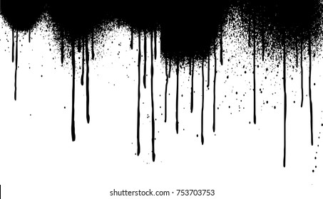 Vector dripping paint.Paint drips background.