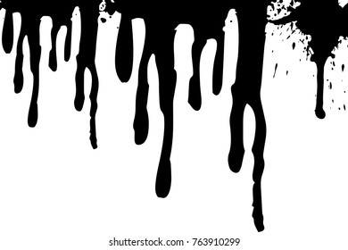 Vector dripping paint.Paint drips background.
