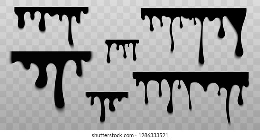 Vector dripping paint.Paint drips background.Paint dripping. abstract blob.Background.Set.