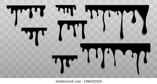 Vector dripping paint.Paint drips background.Paint dripping. abstract blob.Background.Set.