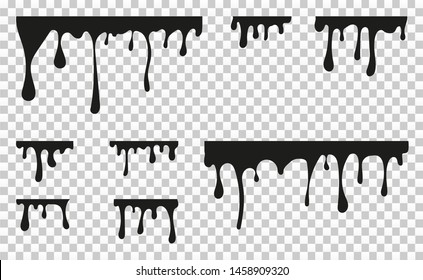 Vector dripping paint.Paint drips background.Paint dripping. abstract blob.Background.Set.
