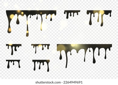 Vector dripping paint.Paint drips background.Paint dripping. abstract blob.Background.Set.