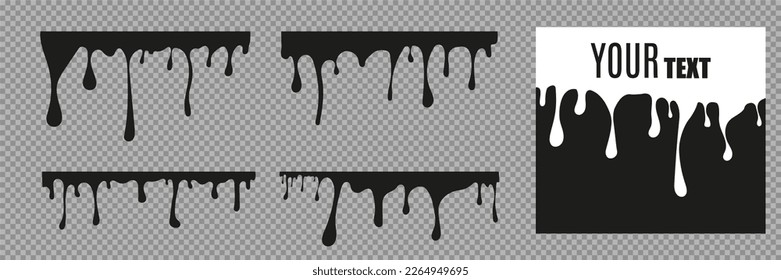 Pintura de goteo de vectores.Pintura de fondo.Dibujar goteo. blob abstracto.Background.Set.