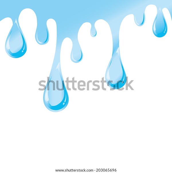Vector Dripping Water Background Stock Vector (Royalty Free) 203065696