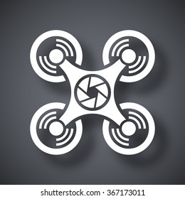 Vector drone with camera icon
