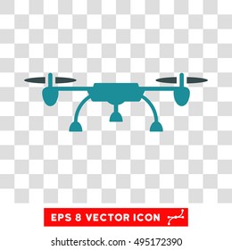 Vector Drone EPS vector pictogram. Illustration style is flat iconic bicolor soft blue symbol on a transparent background.