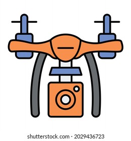 Diseño del icono de contorno de drones vectores
