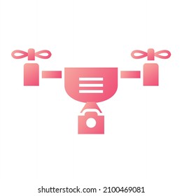 Diseño de iconos de gradiente de glifo de drones vectores
