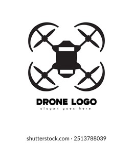 Vetor drone ícone design preto. Logo do drone.