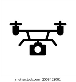 Vector drone icon black design. Vector drone icon symbol design drone icon or logo.