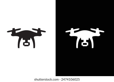 Vector drone icon black white design. Vector drone icon symbol design drone icon or logo isolated sign symbol vector illustration.