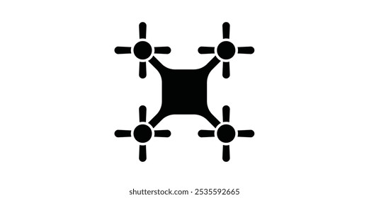 Vector drone icon black white color.
