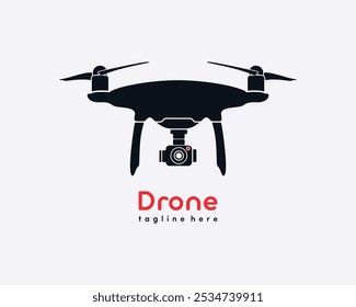 Ícone de drone vetorial no fundo branco.