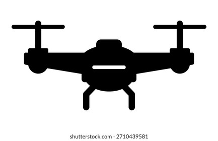 Ícone de Vetor Drone em Plano de Fundo Branco