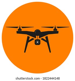 Vector Drone illustration on an Orange background