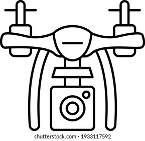 Diseño de iconos de esquema de drones vectores
