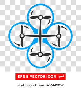 Vector Drone Screws EPS vector icon. Illustration style is flat iconic bicolor blue and gray symbol on a transparent background.