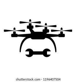 Vector drone service icon. Modern, simple flat vector illustration for web site or mobile app. Isolated on white.