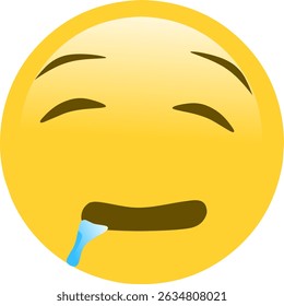 Vector Drooling or Tempted Food Face Emoticon