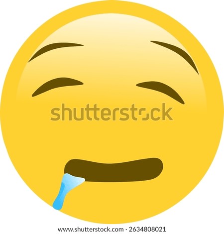 Vector Drooling or Tempted Food Face Emoticon