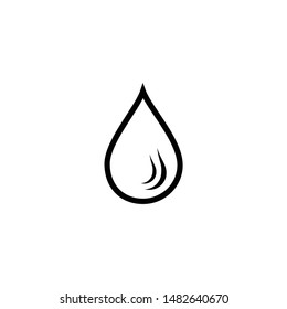 Vector drop black icon on the white background