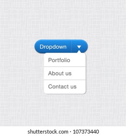 Vector Drop Down List Button
