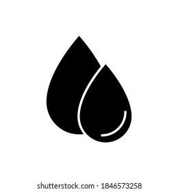 Vector Drop icon, blood drop, water droplet, flat illustration symbol on isolated white background for UI/UX and website.