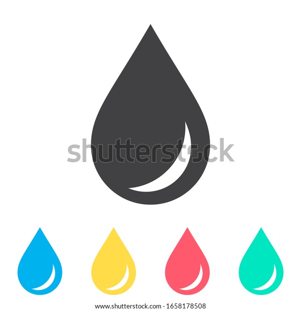 Vector Drop Multi Color Icon Set Stock Vector (Royalty Free) 1658178508 ...