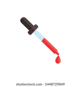 vector dropper icon, eyedropper illustration - medical instrument, science symbol