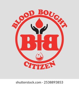 Vector drops blood donation concept. Perfect for t-shirt, posters, bags print. Inspirational quote.