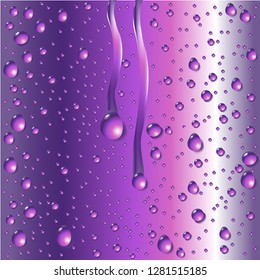 Vector drops on a ultra violet background. Vector design elements for infographic, web, internet, presentation.