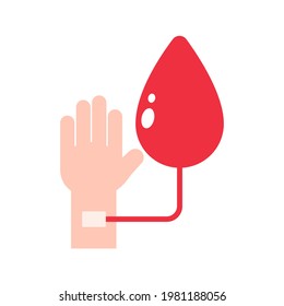Gotas vectoriales de sangre roja. Donación de sangre Ayuda a las ideas con un análisis de sangre.